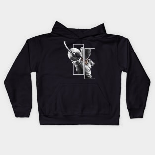 Fencer From The Front - Fencing Kids Hoodie